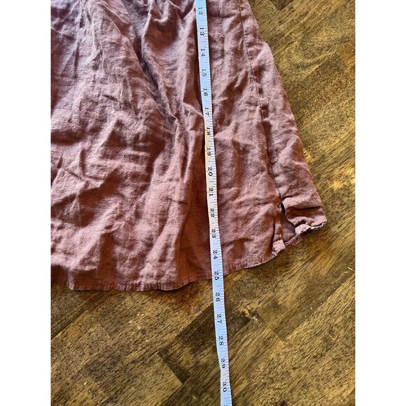 Bella Umbra Made in Italy 100% Linen Brown Tank Top Size Small - Picture 7 of 7